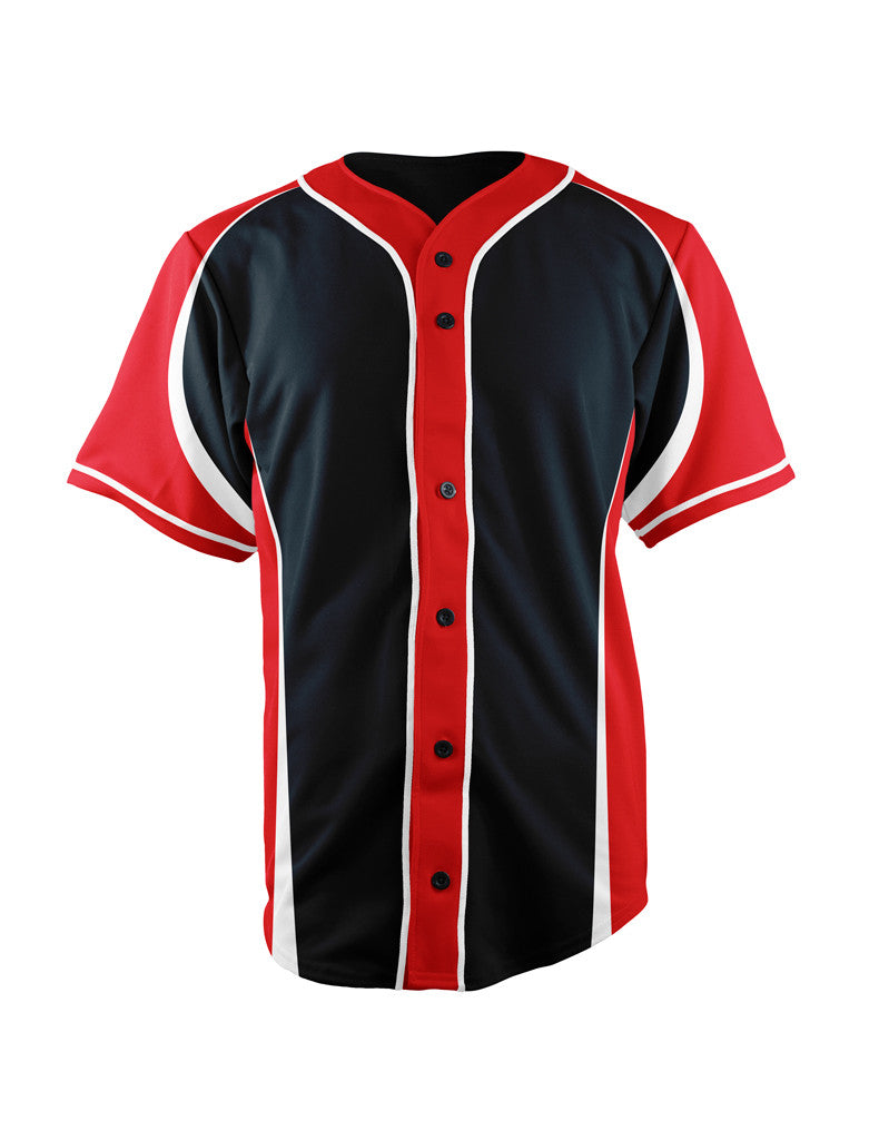 Baseball 2 Button V-Neck Jersey Design: TRI-127-106 – Triboh