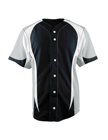 Baseball 2 Button V-Neck Jersey Design: TRI-127-106 – Triboh