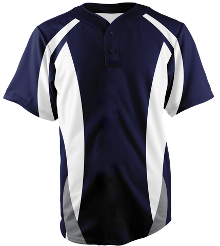 Baseball 2 Button V-Neck Jersey Design: TRI-127-116
