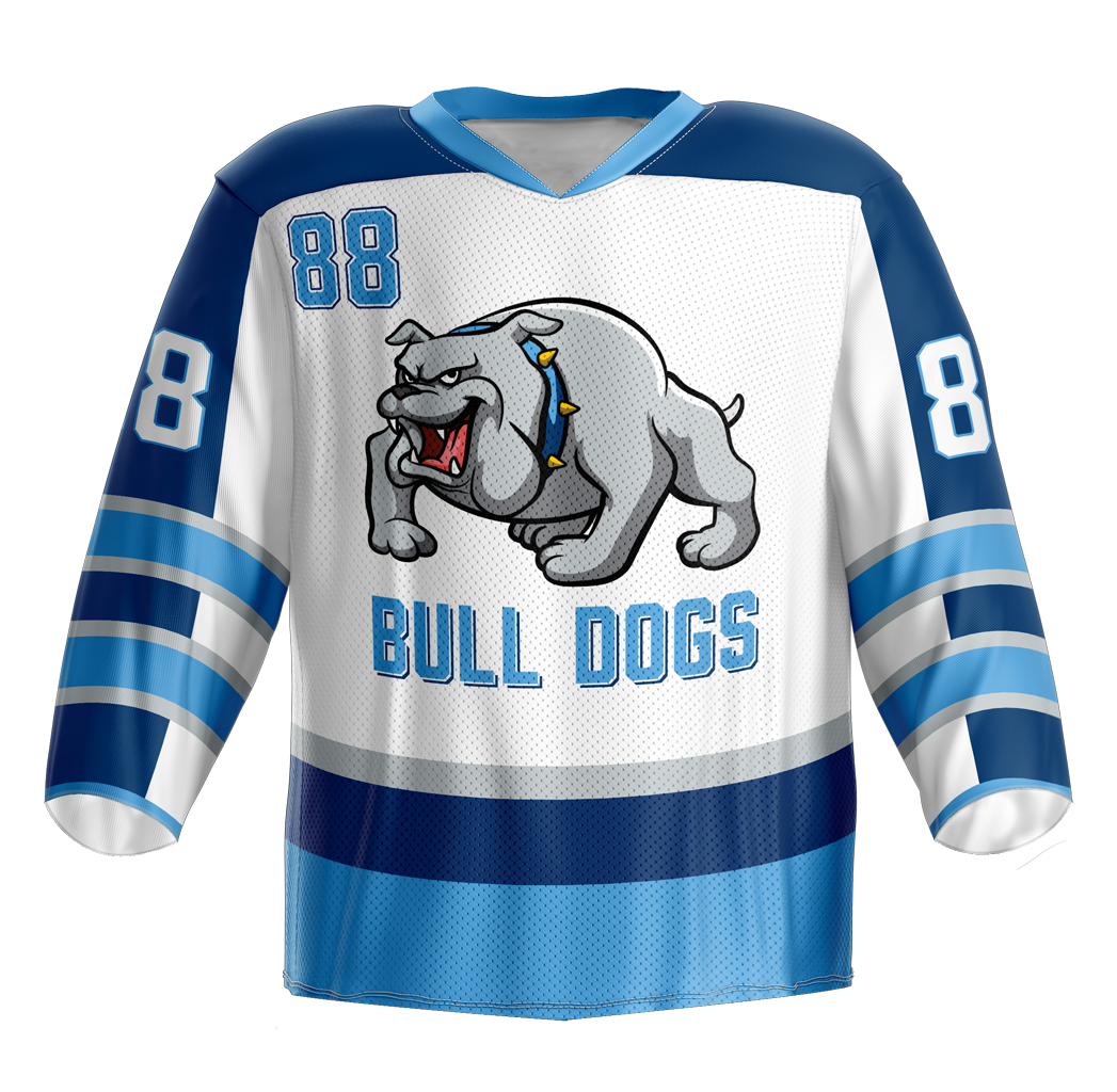 Bulldogs White Hockey Jersey