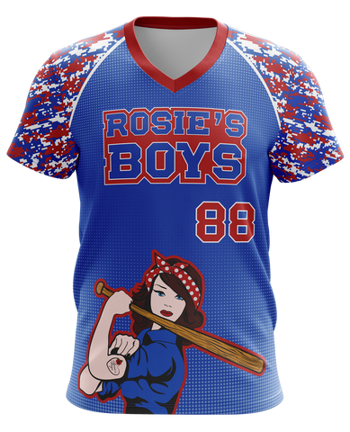 Baseball V-Neck Pullover Design: TRI-985-128